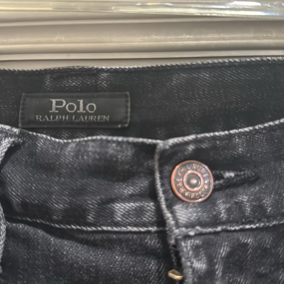 Polo Ralph Lauren Waverly Straight Highride Crop Black Jeans - Picture 2 of 6